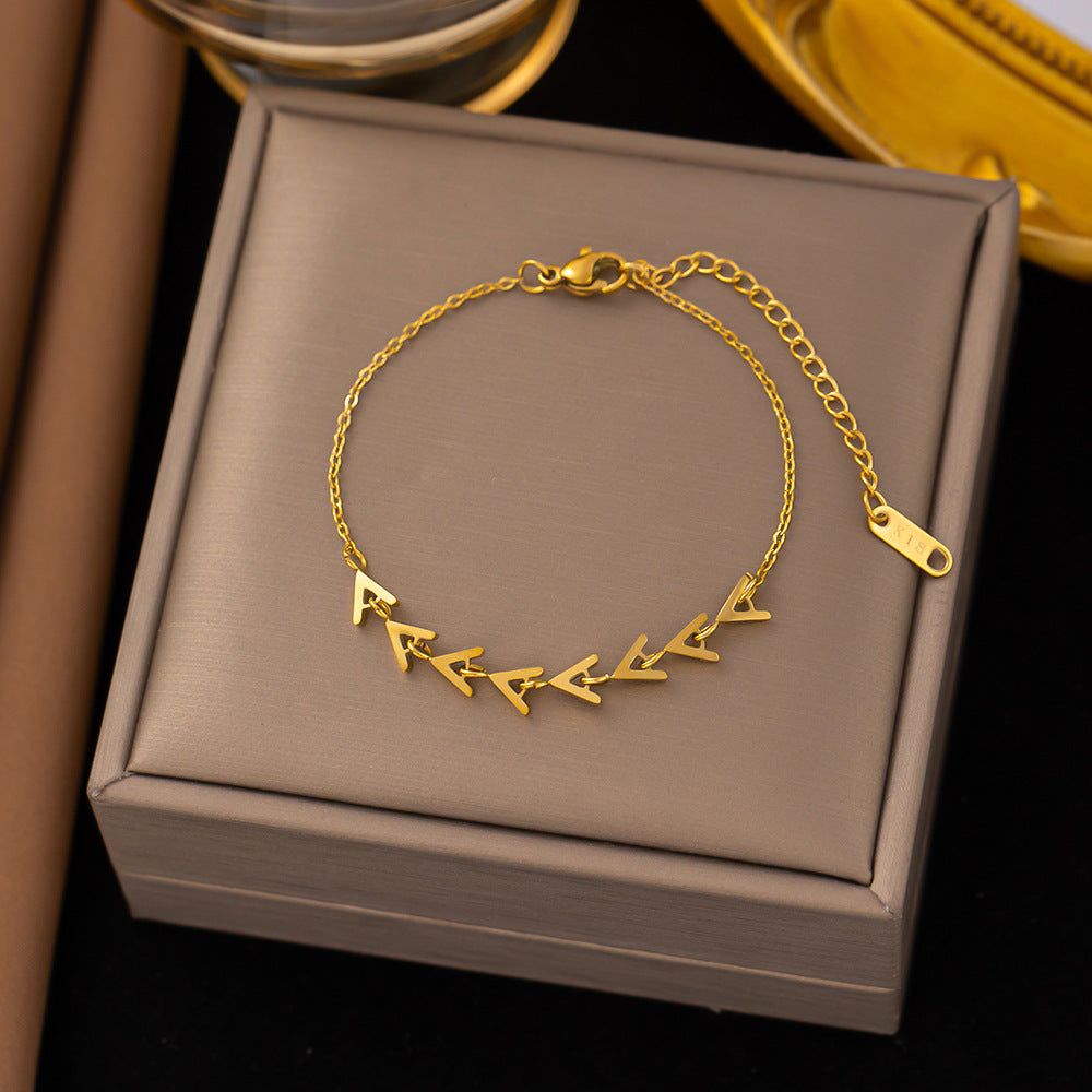 Wholesale Fashion High-end Light Luxury Titanium Steel Bracelet